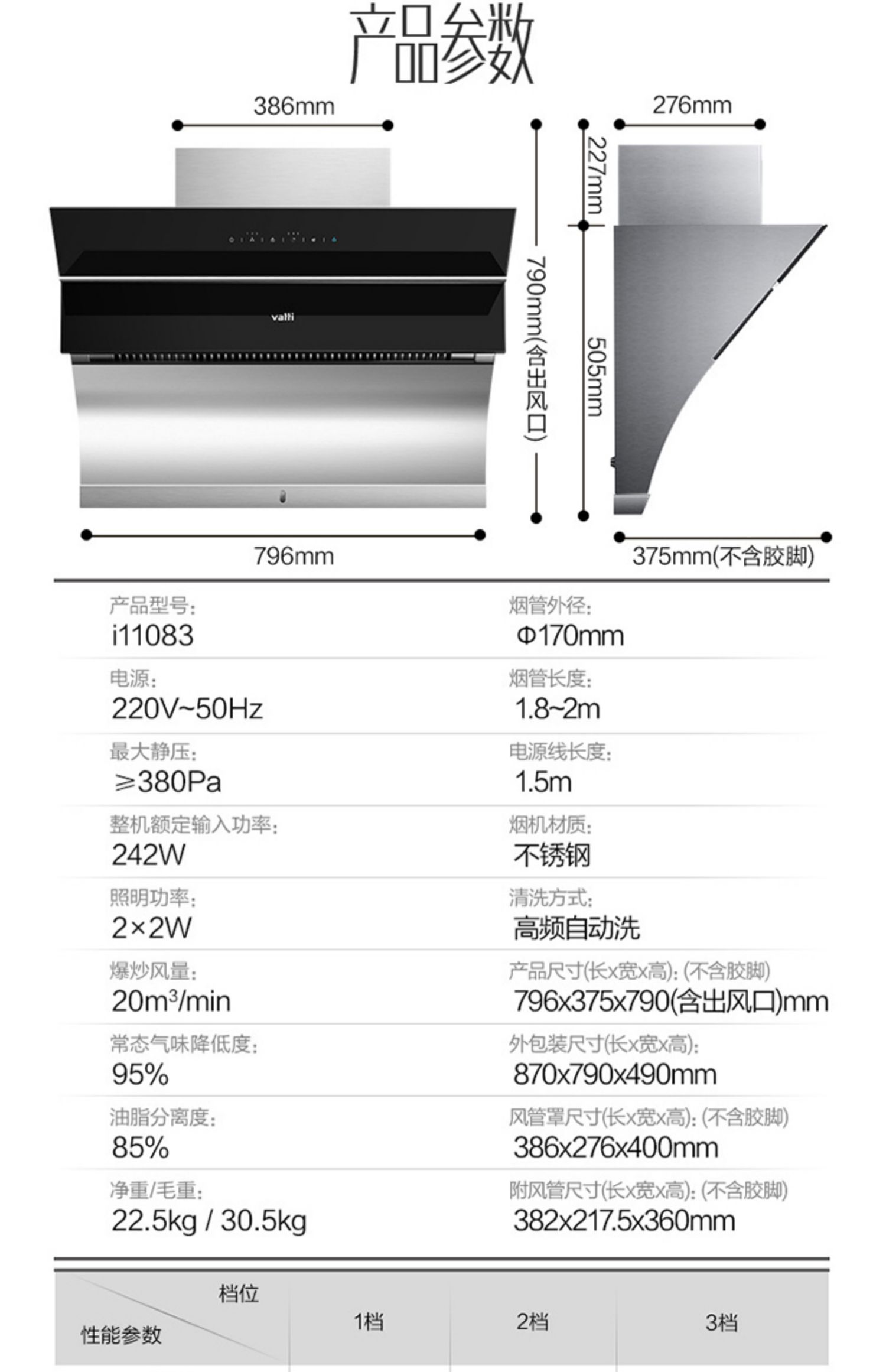 华帝(vatti)油烟机cxw-270-e618bh 华帝抽油烟机家用厨房大吸力自动