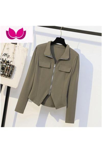 七斓大码女装2023春装新款高级感上衣胖mm遮肉减龄显瘦套装百褶裙