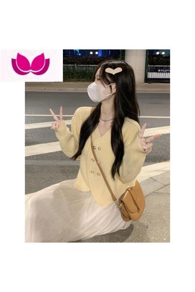 七斓女装法式小香风连衣裙温柔系穿搭富家千金套装韩剧裙子