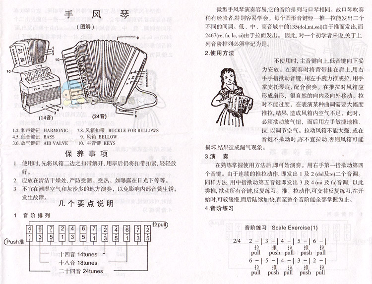 神孩子儿童8贝斯17键儿童手风琴儿童乐器玩具音色钢琴烤漆生日礼物