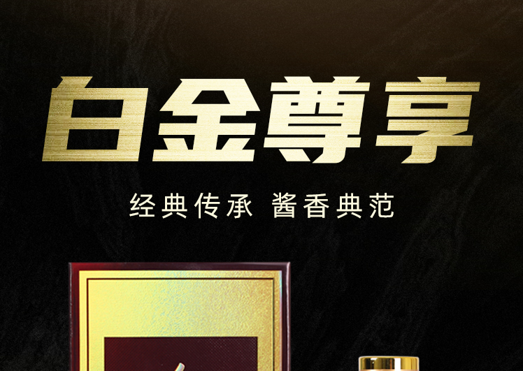 黄金白金尊享贵宾酒茅台集团白金酒公司酱香型白酒53