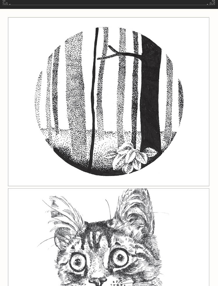 正版黑白画意手绘插画基础入教程爱林文化点线面黑白装饰画书人物动物