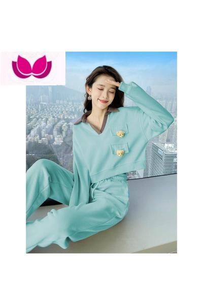 七斓春装2023年新款女装套装小个子早春季卫衣盐系轻熟洋气休闲套