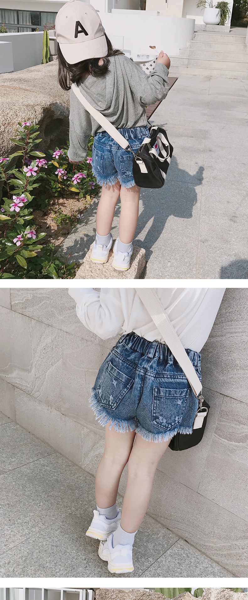 女童牛仔短裤夏装2020新款夏季儿童韩版小女宝宝洋气破洞热裤子潮 简