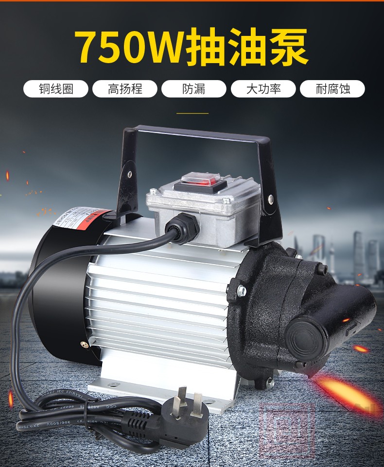 定做电动抽油泵柴油12v24v220v自吸泵液压油抽油机机齿轮泵750w大功率