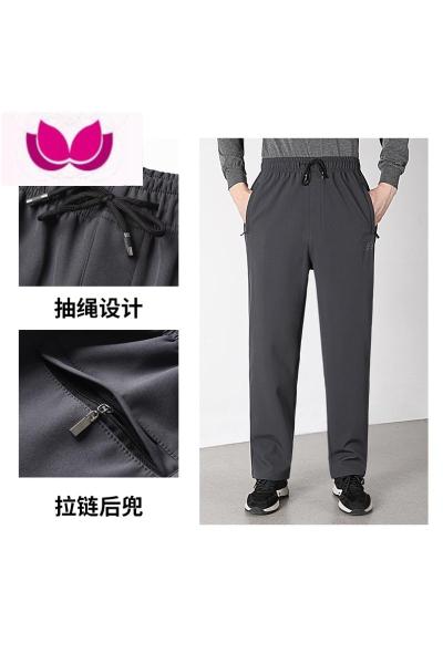 七斓爸爸裤子款中老年男士松紧裤春季运动裤男款50岁老人春装长裤