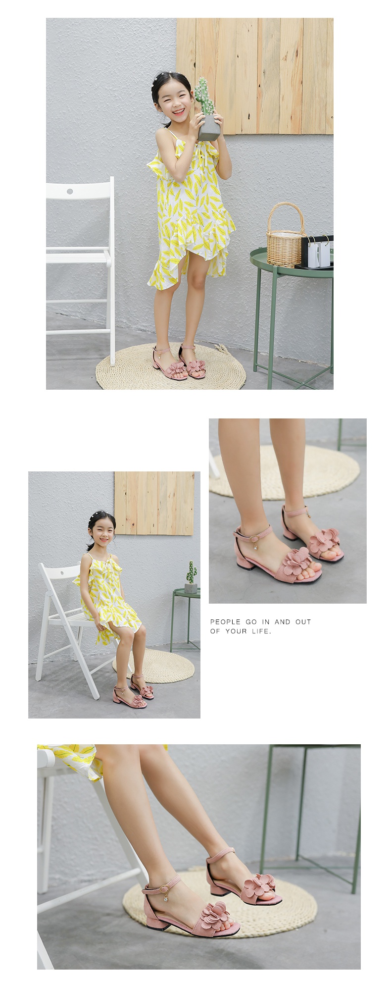的女童鞋子凉鞋2020新款潮韩版夏季高跟公主鞋中大童小女孩儿童凉鞋