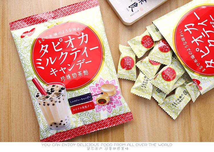 日本进口网红零食 nobel乐贝尔珍珠奶茶味网红软糖硬糖休闲趣味糖果 2
