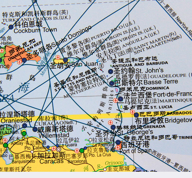 [诺森正版]领航版2020年新世界海运交通图地图挂图 2.26米x1.