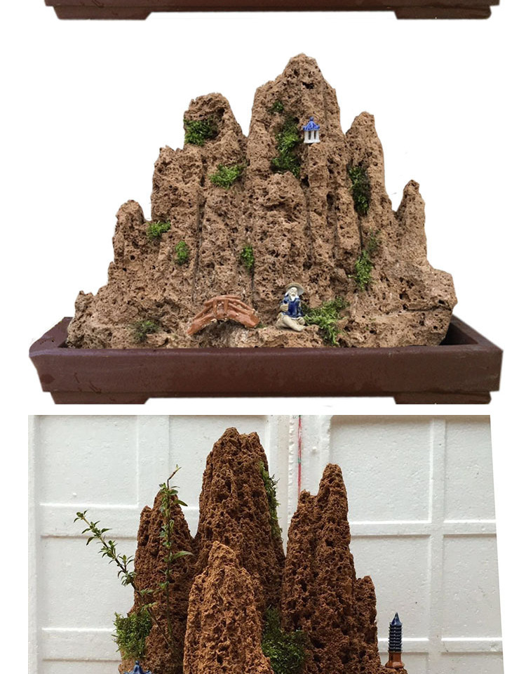 超级新品 上水石横峰盆景吸水石假山桌面阳台客厅餐厅摆