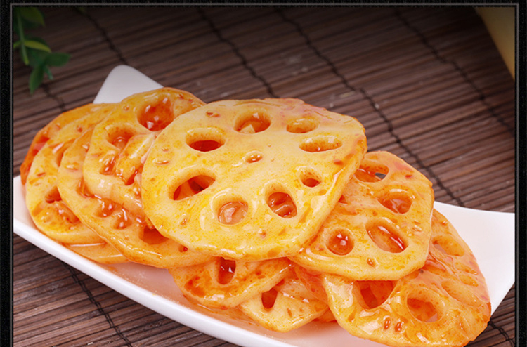 香辣藕片红油脆藕麻辣即食咸菜泡菜下饭菜散装香卤莲藕片500g