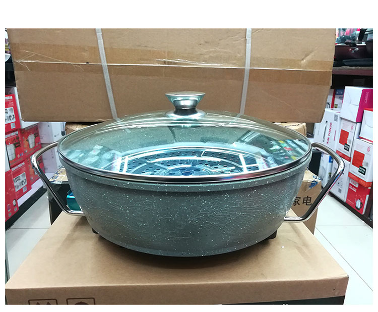 先科(xianke)电火锅yf-816 韩式多功能电热锅麦饭石电火锅 家用 电
