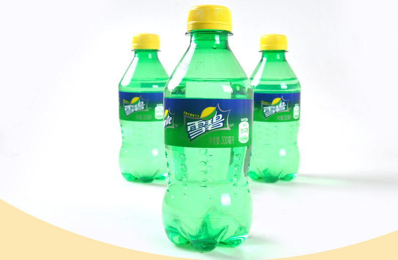 雪碧柠檬味碳酸汽水饮料汽水饮品pet300ml12瓶迷你可口可乐