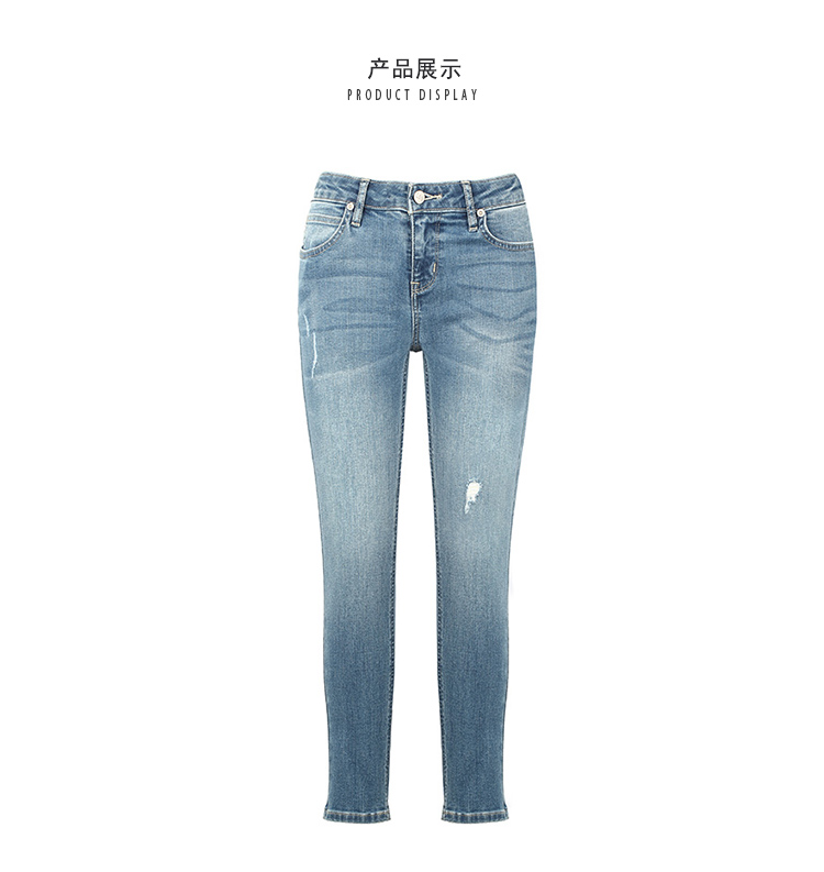 lee2020年春夏新品女款mfo系列蓝色低腰牛仔裤lwz3293az88f