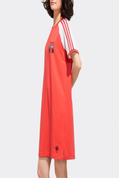 ADIDAS阿迪达斯NEO裙子运动休闲透气针织圆领女裙连衣裙GK5895 Z