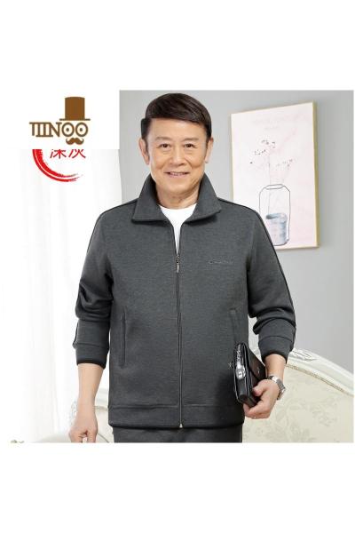 YANXU爸爸运动上衣卫衣运动服外套中老年人男士运动衣春装中年男装