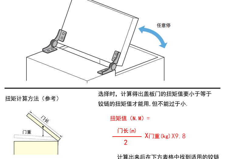 铰链随意停合页hg-ta hg-ta20l 默认尺寸