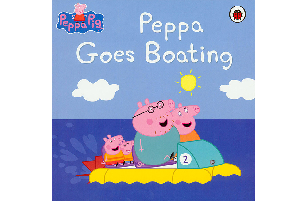 05-peppapig:peppagoesboating 佩奇一家一起外出去湖边玩耍,独木舟