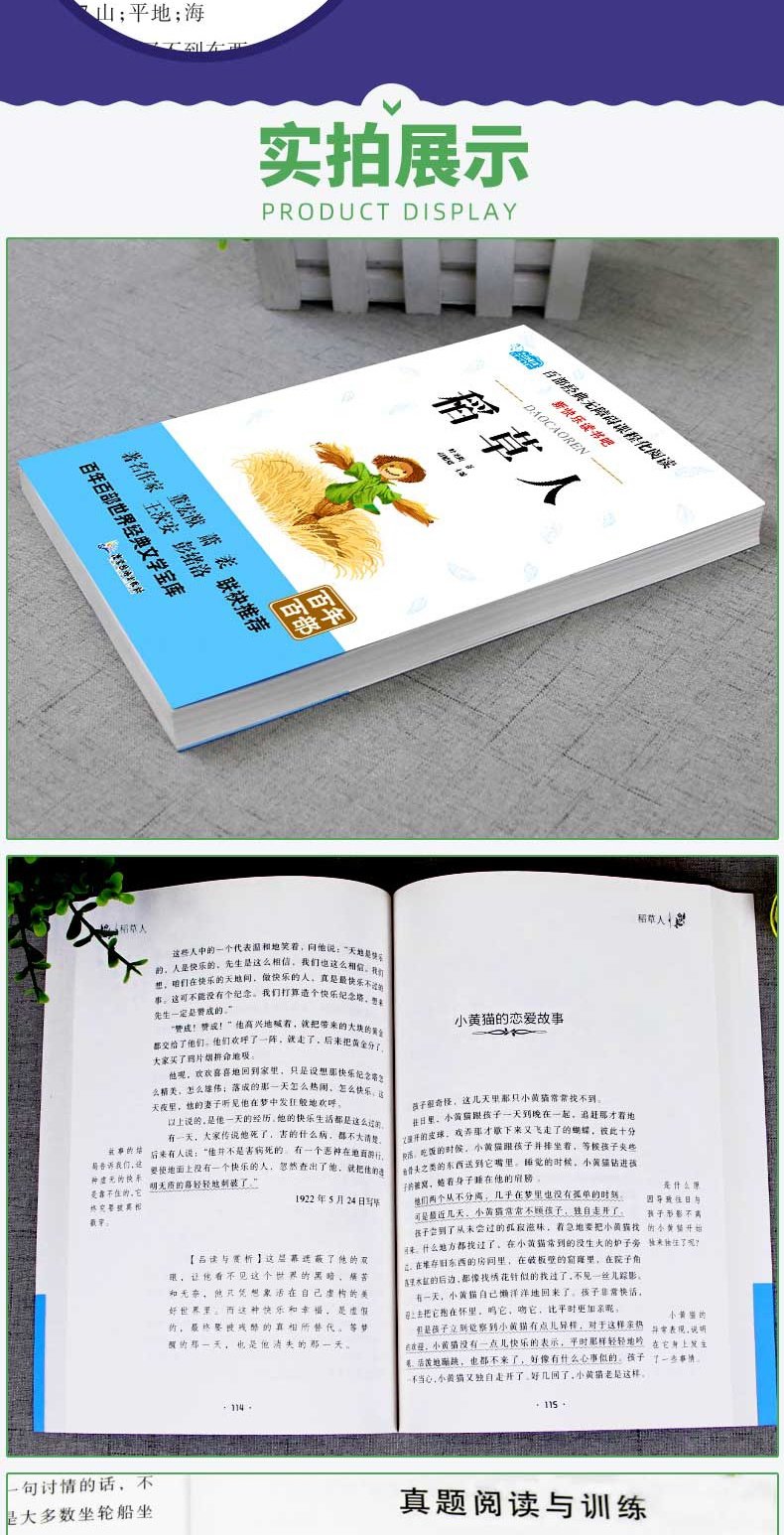 [正版]稻草人书叶圣陶 三年级上册语文课外书 老师快乐读书吧3年级上