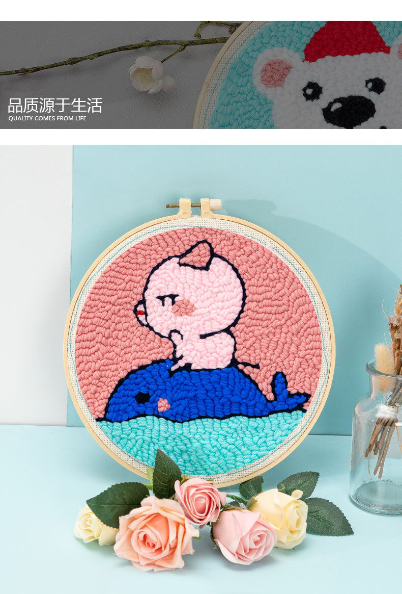 俄罗斯戳戳绣diy戳戳秀墩绣手工毛线画刺绣戳戳乐墩绣小幅搓搓绣 十字