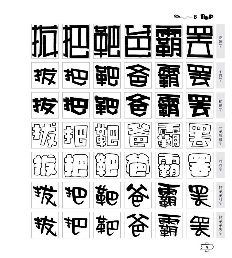 惠典正版手绘pop万用字库 pop广告设计pop临摹字帖字体书 教材入门