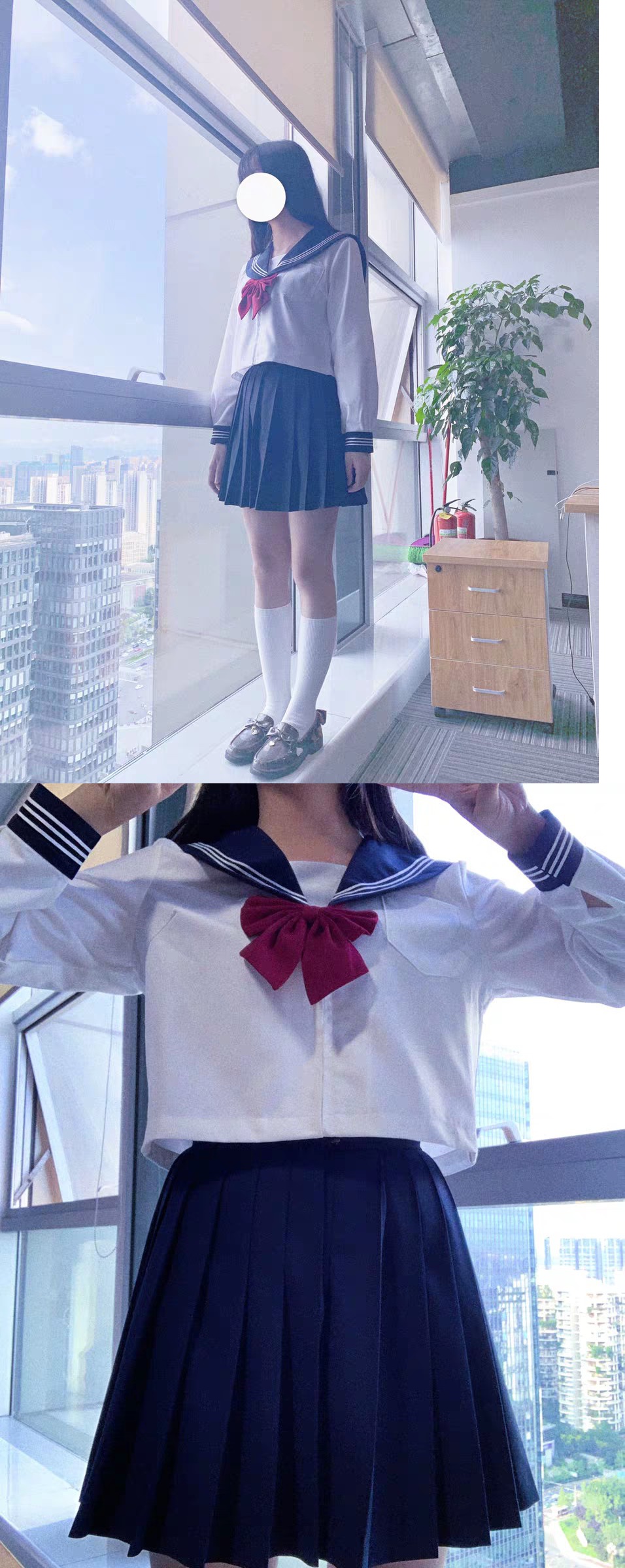 日系正统基础款赤三本jk制服女学院风百褶裙水手服班服套装yuansu