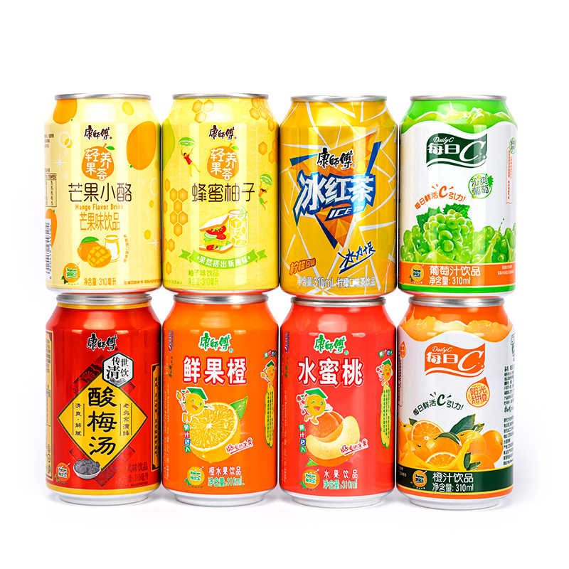 康师傅饮品310ml24罐每日c橙汁鲜果橙芒果多口味果汁饮料