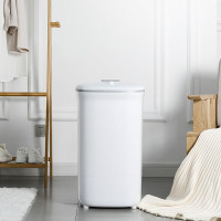 小鸭牌4.5KG小型婴儿童宝宝内衣裤袜子洗涤神器复古白家用全半自动迷你洗衣机蓝光抑菌