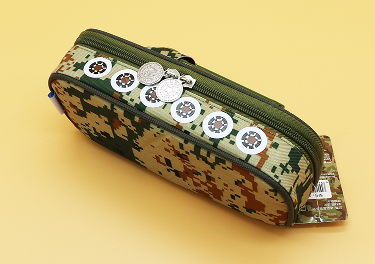 坦克迷彩男学生铅笔袋男孩大容量文具盒初高中小学生铅笔盒