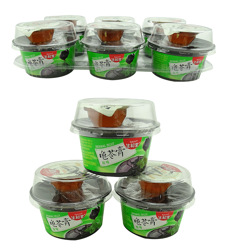 生和堂龟苓膏202g6碗装红豆味即食果冻布丁夏日休闲零食