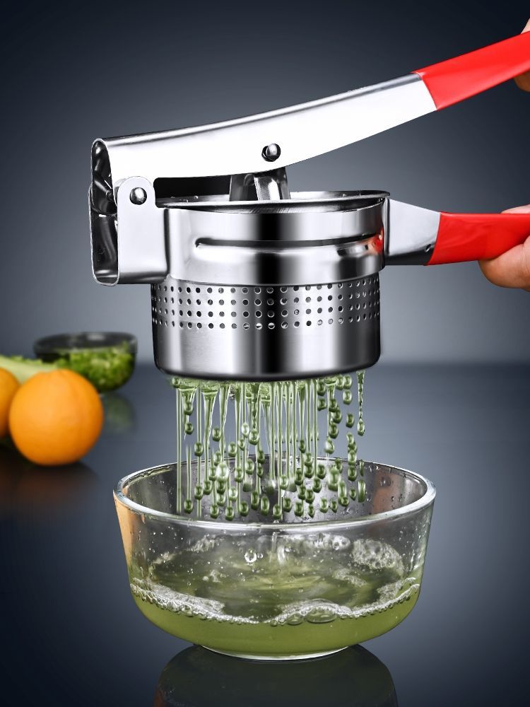 手动榨汁机德国不锈钢水果柠檬榨汁器菜馅挤水器多功能土豆压泥器 304