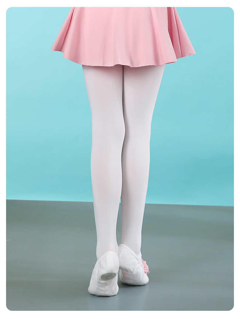 喻娄儿童舞蹈袜女春秋薄款跳童打底练功专用夏季白色芭蕾连裤