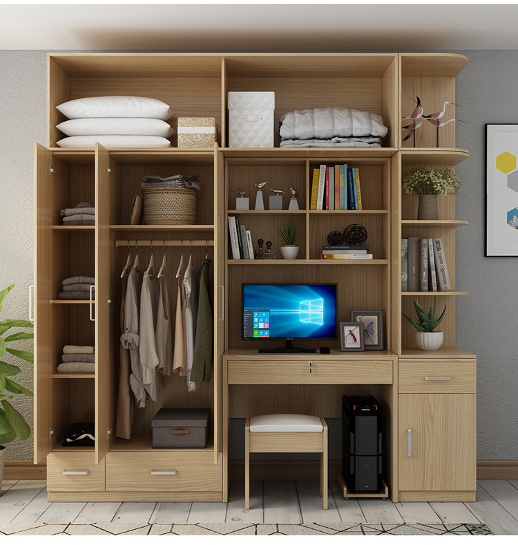 电脑桌带衣柜连体 小户型卧室多功能1.