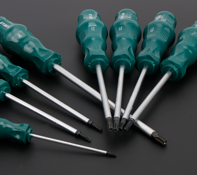 jing ping花型螺丝刀中孔梅花六角星型带磁性螺丝刀t20花型t型螺丝刀