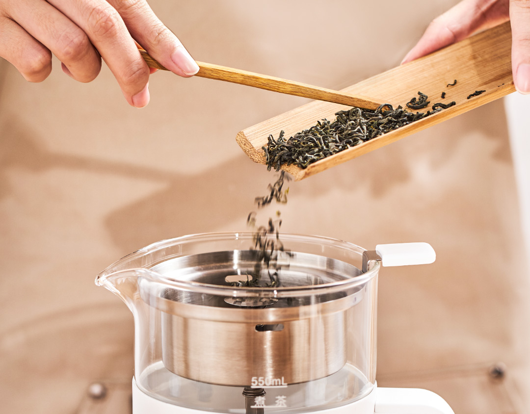 云米蒸汽喷淋煮茶器白色多段控温