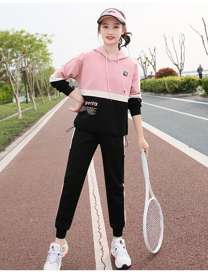 【棉】高初中学生春秋装套装2020新款女孩衣服少女休闲运动两件套 750
