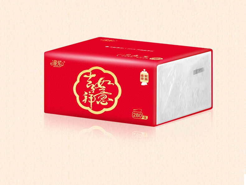 [闪电发货]10包红色结婚庆抽纸喜庆纸巾家用实惠装婚