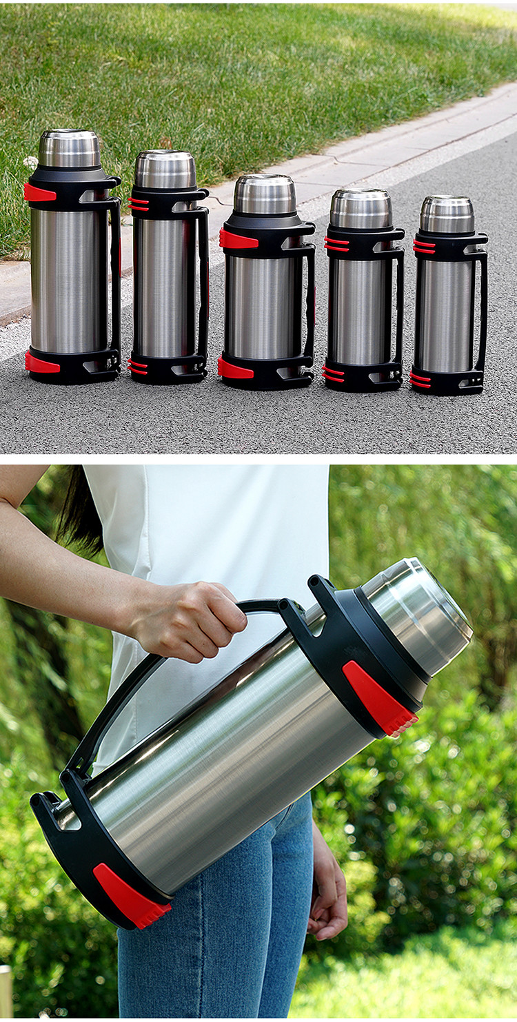 304不锈钢保温杯304不锈钢保温水壶4升保温杯大容量便携户外旅行壶