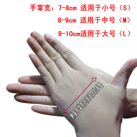 建议:女一般s,手大用m,男一般m手大用l,具体按掌宽大小选择.