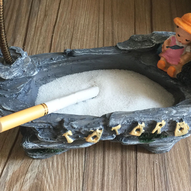 烟灰缸专用灭烟沙神器酒店烟灰缸垃圾桶沙子 保护烟灰缸 造景白沙