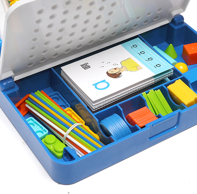 计数器小学一年级儿童数学教具加减法算数算盘学具盒套装5行学具盒