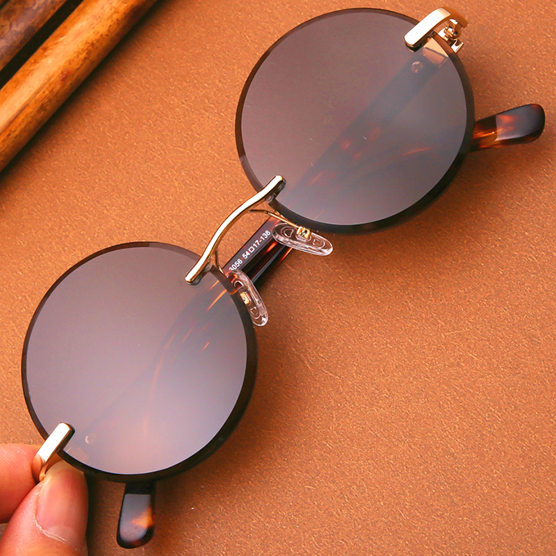 阅读之美水晶石头眼镜清凉养目男女开车太阳镜偏光镜圆形石头镜潮