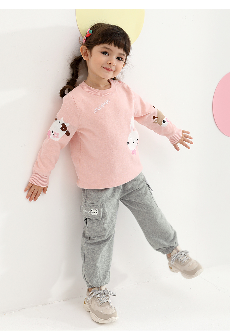 喻娄女童裤子春秋1小女孩儿童秋季长裤外穿婴儿运动裤洋气3岁宝宝秋装