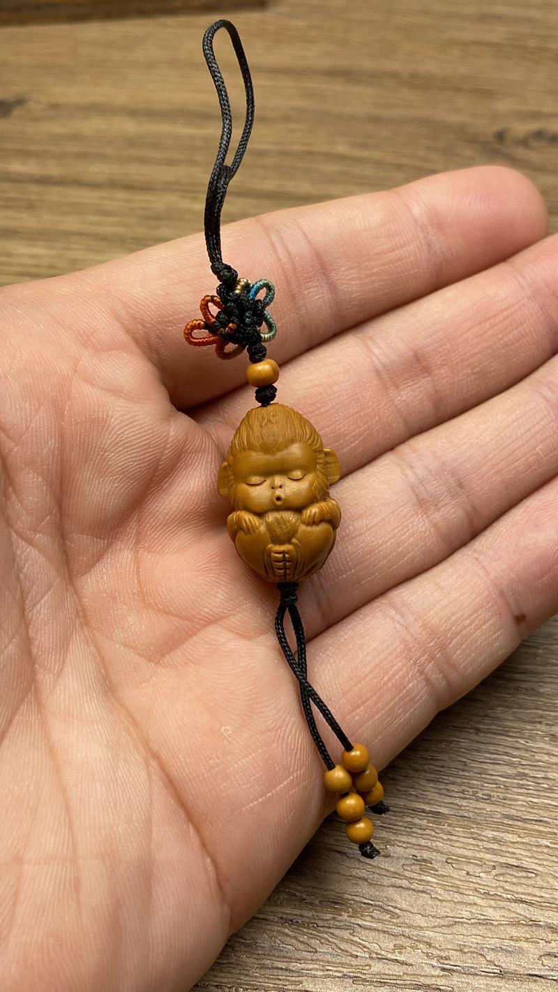橄榄核雕刻小猴子单籽挂坠橄榄胡油核精工可爱猴子单颗吊坠文玩t15