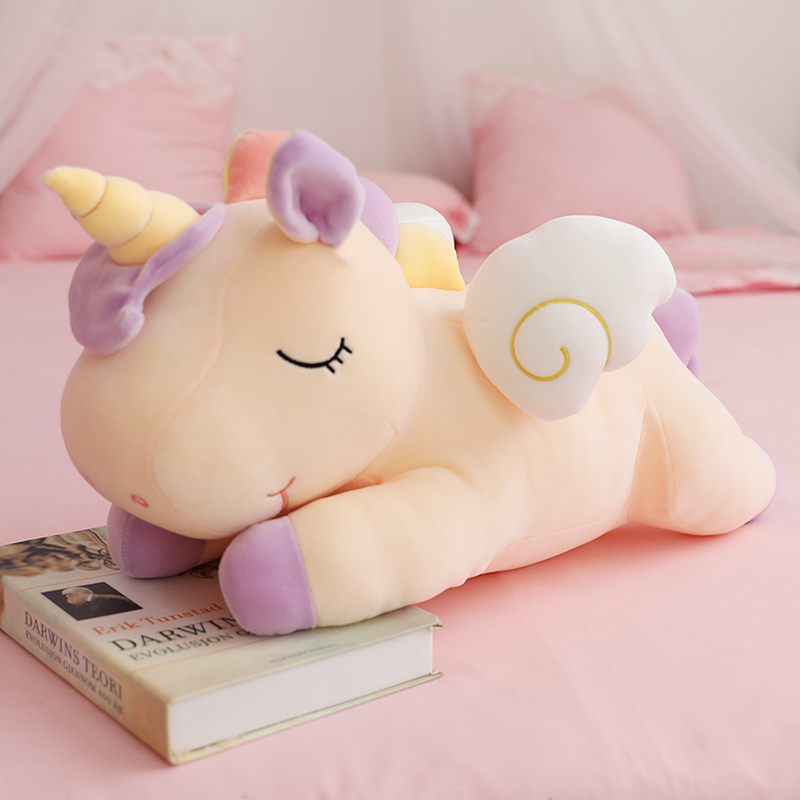 2020彩虹独角兽公仔毛绒玩具网红小马宝宝玩偶娃娃床上抱枕礼物新款