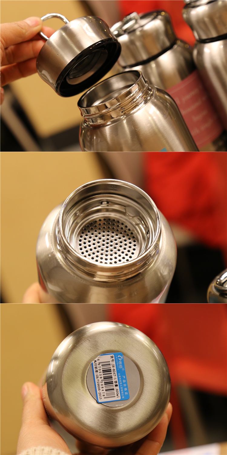 保温杯大容量户外过滤网便携手提不锈钢男女士泡茶水杯子带茶隔漏 封