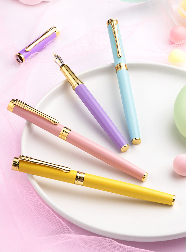 喻娄马卡龙色系钢笔小学生专用练字男士女士高档精致小仙女生款送礼盒