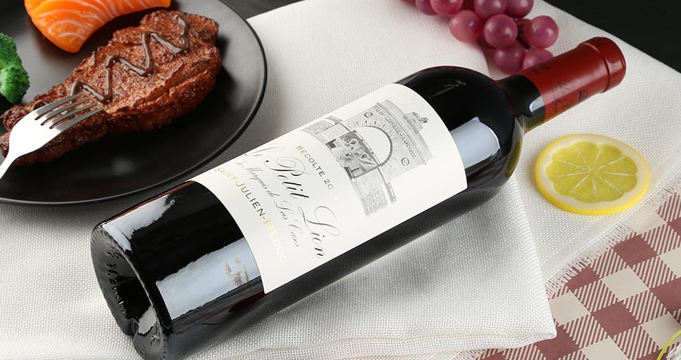 js93分雄狮庄园副牌干红葡萄酒2014年750ml1855二级庄法国原瓶进口