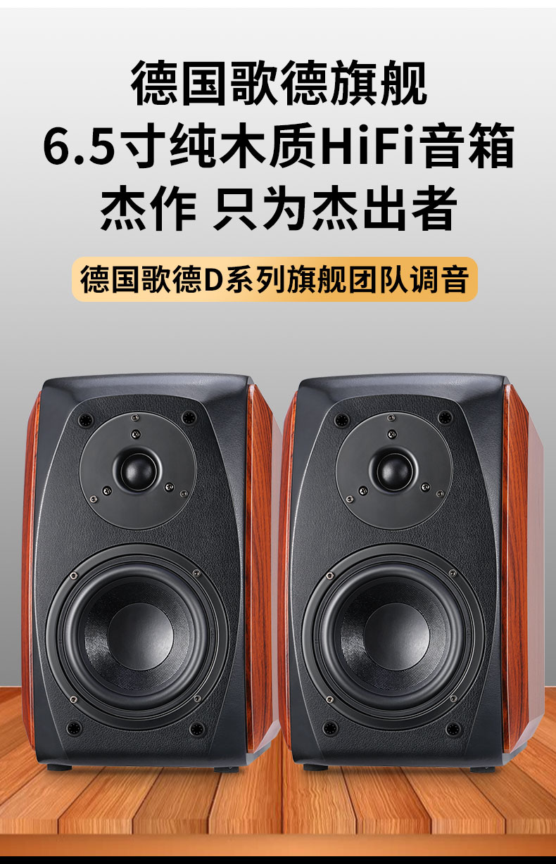mbquart德国歌德ml10620发烧hifi65寸音箱音响高保真木质书架家用大