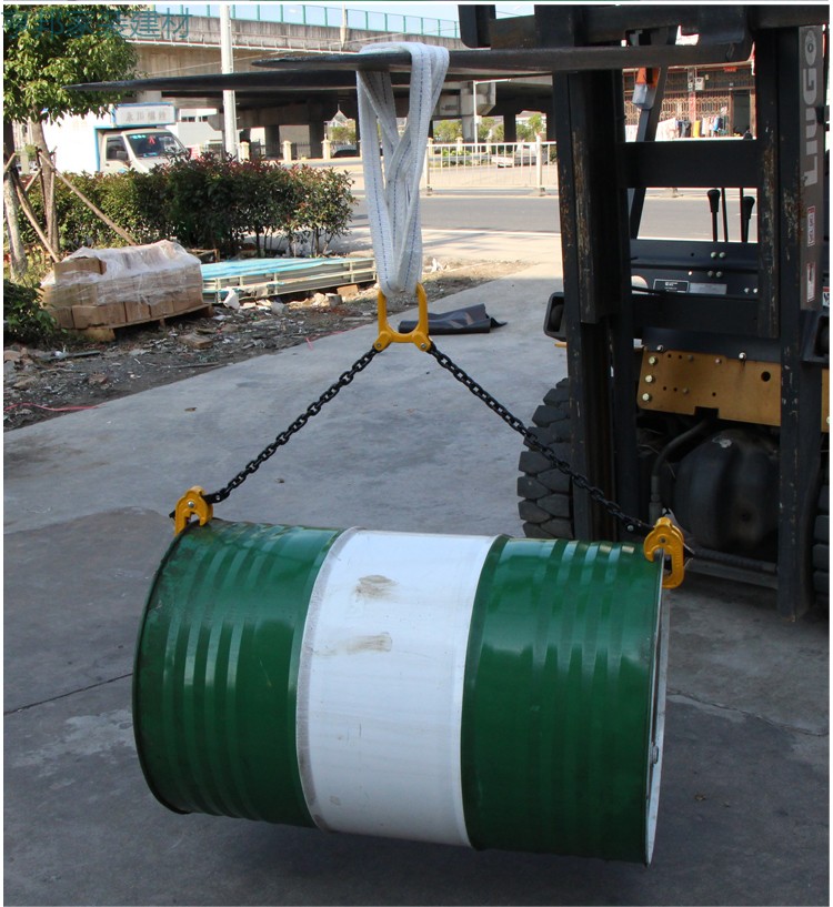 油桶吊钳双链夹子链条挂钩钩子叉车起重吊具卸油桶夹具吊钩